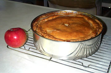 pie just out of oven